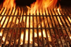 Griglia ardente vuota del BBQ fotografie stock Griglia ardente vuota del BBQ fotografie stock