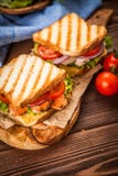 Grilled Chicken Sandwich Royalty Free Stock Images