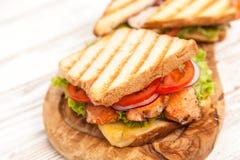 Grilled Chicken Sandwich Royalty Free Stock Image