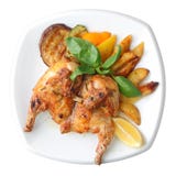 Grilled Chicken With Vegetables Royalty Free Stock Image