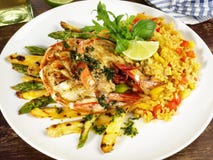 Grilled King Prawn - Tiger Prawn royalty free stock images Grilled King Prawn - Tiger Prawn royalty free stock images