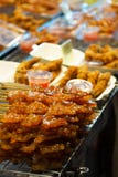 Grilled Sweet Fish of Thai style grill in the street food stock photography Grilled Sweet Fish of Thai style grill in the street food stock photography