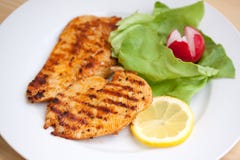 Grilled Turkey Breast. Close Up Royalty Free Stock Photography Grilled Turkey Breast. Close Up Royalty Free Stock Photography