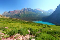 Grinnell Lake In Glacier Park Stock Photo Grinnell Lake In Glacier Park Stock Photo