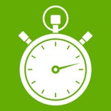 Groen chronometerpictogram Stock Afbeeldingen Groen chronometerpictogram Stock Afbeeldingen