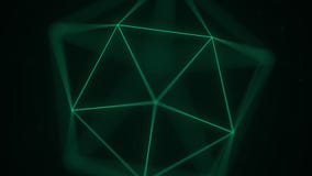 Groen Platonisch vast lichaam - icosahedron De computergrafiek bracht het 3D teruggeven met elkaar in verband Royalty-vrije Stock Foto Groen Platonisch vast lichaam - icosahedron De computergrafiek bracht het 3D teruggeven met elkaar in verband Royalty-vrije Stock Foto