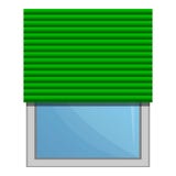 Groen rol blind pictogram, beeldverhaalstijl royalty-vrije illustratie Groen rol blind pictogram, beeldverhaalstijl royalty-vrije illustratie