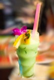 Groene exotische cocktail royalty-vrije stock afbeelding Groene exotische cocktail royalty-vrije stock afbeelding