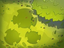 Groene Silhouetten op het Gras van de Weide vector illustratie Groene Silhouetten op het Gras van de Weide vector illustratie