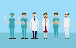 Groep van het personeelsmensen van artsenverpleegsters het medische team vector illustratie Groep van het personeelsmensen van artsenverpleegsters het medische team vector illustratie