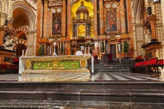 Groot Mezquita van de Moskee binnenland in Cordoba Spanje stock afbeelding Groot Mezquita van de Moskee binnenland in Cordoba Spanje stock afbeelding