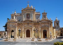 Grotto And The Collegiate Church Of St Paul In Rabat, Malta Royalty Free Stock Images Grotto And The Collegiate Church Of St Paul In Rabat, Malta Royalty Free Stock Images