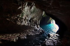 Grottoes in Rosh Hanikra on the Mediterranean coast Stock Photos Grottoes in Rosh Hanikra on the Mediterranean coast Stock Photos