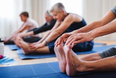 Group of senior people doing exercise in community center club. stock image Group of senior people doing exercise in community center club. stock image