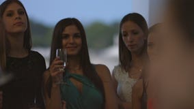 https://thumbs.dreamstime.com/t/group-beautiful-women-glasses-champagne-restaurant-dresses-94114234.jpg