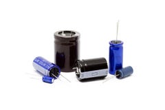 Group of capacitors royalty free stock photography Group of capacitors royalty free stock photography