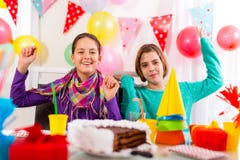 Group of child happy birthday party. Selective focus stock photography Group of child happy birthday party. Selective focus stock photography