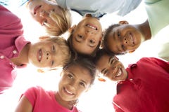 Group Of Children Playing In Park stock photos Group Of Children Playing In Park stock photos