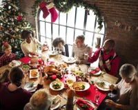 Group of diverse people are gathering for christmas holiday royalty free stock photography Group of diverse people are gathering for christmas holiday royalty free stock photography