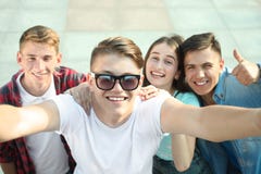 Group of happy teenagers Royalty Free Stock Photography Group of happy teenagers Royalty Free Stock Photography