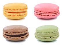 Group of macarons macaroons cookies collection dessert from Fran stock photo Group of macarons macaroons cookies collection dessert from Fran stock photo
