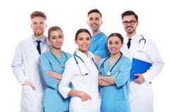 Group of medical doctors isolated. Unity concept stock image Group of medical doctors isolated. Unity concept stock image