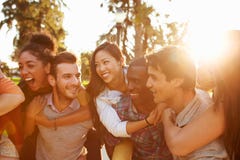 Group Of Friends Having Fun Together Outdoors Stock Photography Group Of Friends Having Fun Together Outdoors Stock Photography