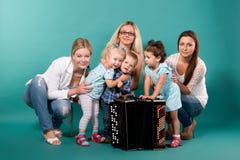 Group Of Young Moms With Children Royalty Free Stock Image