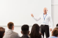 Group of people at business conference or lecture royalty free stock photos Group of people at business conference or lecture royalty free stock photos