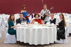 Group of people are in restaurant royalty free stock photos Group of people are in restaurant royalty free stock photos