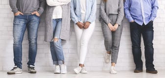 Group of people standing in row, legs or young team stock photography Group of people standing in row, legs or young team stock photography