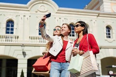 Selfie of girls outdoors stock photography Selfie of girls outdoors stock photography