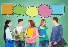 Groupe d'adolescents de sourire photo stock Groupe d'adolescents de sourire photo stock