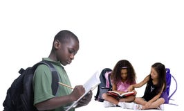 Groupe de gosses d'école Groupe de gosses d'école
