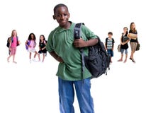 Groupe de gosses d'école Groupe de gosses d'école