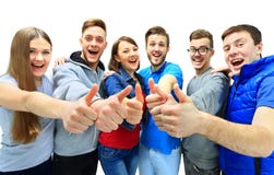 Groupe joyeux heureux d'amis image libre de droits Groupe joyeux heureux d'amis image libre de droits