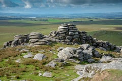 Grov Tor på den Bodmin heden arkivbild Grov Tor på den Bodmin heden arkivbild