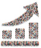 Growth group of people success business chart marketing stock photos Growth group of people success business chart marketing stock photos