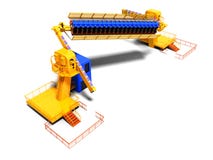 Große gelbe Unterhaltungsfahrten für Leute 3d auf weißem Hintergrund mit Schatten übertragen vektor abbildung Große gelbe Unterhaltungsfahrten für Leute 3d auf weißem Hintergrund mit Schatten übertragen vektor abbildung