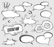 Großer Satz der Karikatur, komische Sprache-Blasen, leere Dialog-Wolken im Knall Art Style Vektor-Illustration für Comics-Buch lizenzfreie abbildung Großer Satz der Karikatur, komische Sprache-Blasen, leere Dialog-Wolken im Knall Art Style Vektor-Illustration für Comics-Buch lizenzfreie abbildung