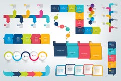 Großer Satz des Infographic-Zeitachseberichts, Schablone, Diagramm, Entwurf Großer Satz des Infographic-Zeitachseberichts, Schablone, Diagramm, Entwurf