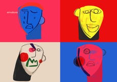 Grundläggande mänskliga sinnesrörelser Färger och sinnesrörelser illustration royaltyfri illustrationer Grundläggande mänskliga sinnesrörelser Färger och sinnesrörelser illustration royaltyfri illustrationer