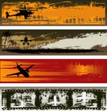 Grunge Air Transport Web Banner Templates stock illustration Grunge Air Transport Web Banner Templates stock illustration