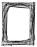 Grunge Black Picture Frame Royalty Free Stock Photography