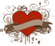 Grunge Heart Banner Royalty Free Stock Photo Grunge Heart Banner Royalty Free Stock Photo