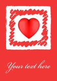 Grunge Heart Valentine Card Royalty Free Stock Photography
