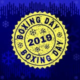 Grunge BOXING DAY Stamp Seal on Winter Background royalty free illustration Grunge BOXING DAY Stamp Seal on Winter Background royalty free illustration