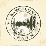 Grunge Rubber Stamp With Barcelona, Spain Royalty Free Stock Images