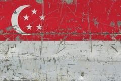 Grunge Singapur flaga na starej porysowanej drewnianej powierzchni Krajowy rocznika tło fotografia royalty free Grunge Singapur flaga na starej porysowanej drewnianej powierzchni Krajowy rocznika tło fotografia royalty free