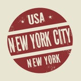 Grunge uitstekende ronde zegel met de Stad van tekstnew york, New York royalty-vrije illustratie Grunge uitstekende ronde zegel met de Stad van tekstnew york, New York royalty-vrije illustratie